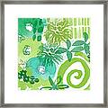 Green Garden- Abstract Watercolor Painting Framed Print
