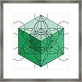 Green Hypercube Framed Print