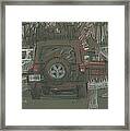 Green Jeep Framed Print