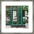 Green Shop Door Framed Print