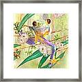 Green Tree Frog Framed Print