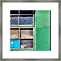 Green Window Corner Framed Print