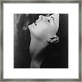 Greta Garbo Looking Up Framed Print