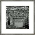 Gridwork In The Mist Framed Print