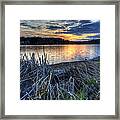 Guilford Lake Sunset Ohio Framed Print
