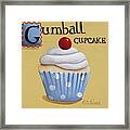 Gumball Cupcake Framed Print