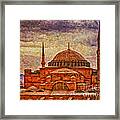 Hagia Sophia Digital Painting Framed Print