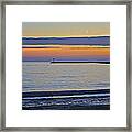 Half Moon Bay Under The Moon At Sunset Framed Print