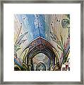 Hand Painted Church Interior Framed Print