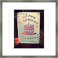 Handmade Birthday Card From My Best And Framed Print