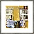 Hanging Clothes Of Old Europe Ii Framed Print