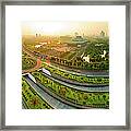 Hanoi In Sunset Framed Print