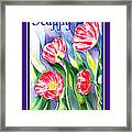 Happy Birthday Poppies Framed Print