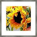 Happy Sunflowers Framed Print