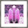 Excited Pink Trio Happy To See You Framed Print