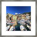 Harbor With Fishing Boats Framed Print