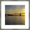 Harbour Crossing At Dawn Framed Print