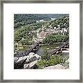 Harpers Ferry Viewed From Maryland Heights Framed Print