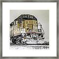 Harsh Winter On The Rails Framed Print