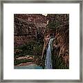 Havasu Falls With Quote Framed Print