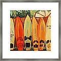 Hawaiian Surfboards Framed Print