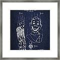 Hawdy Doody Patent From 1950 - Navy Blue Framed Print