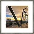 Hays Street Bridge At Sunset Framed Print
