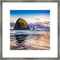 Haystack Rock Framed Print