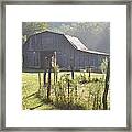 Hazy Barn Framed Print