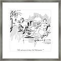 He Always Times '60 Minutes.' Framed Print
