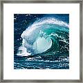 Heart In A Wave Framed Print