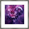 Heart Of A Rose - Burgundy Purple Framed Print