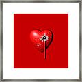 Heart Series Love Bullet Holes Framed Print