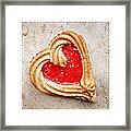 Heart Shaped Cookie Square Format Framed Print