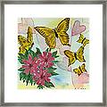 Hearts And Butterflies Framed Print