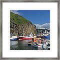 Heimaey Harbor Iceland Framed Print