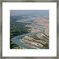 Helmand River Valley Meets Desert Framed Print