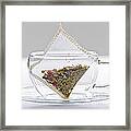 Herbal Tea Bag In Cup Framed Print