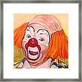 Watercolor Clown #9 Herky The Clown Framed Print