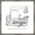 Hey, Gramps, Is 'deathbed' One Word Or Two? Framed Print