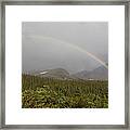 High Altitude Rainbow Landscape Framed Print