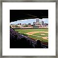 High Angle View Of A Baseball Stadium Framed Print