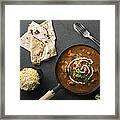 High Angle View Of Butter Chicken Curry. Framed Print