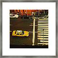 High Angle View Of Cars At A Zebra Framed Print