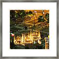 High Angle View Of Fountains In A Park Framed Print