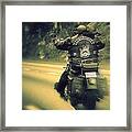 Motorcycle Rider Framed Print