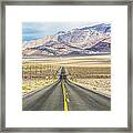 Highway Through The Desert Region Of Framed Print