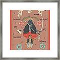 Hindu Goddess Kali Kalika Mysterious Artwork Painting Yoga Framed Print