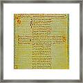 Hippocratic Oath On Vintage Parchment Paper Framed Print
