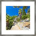 Historic Hvar Fortification Wall In Nature Framed Print